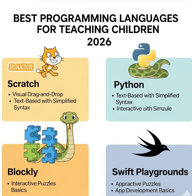 افضل لغات البرمجة لتعلم الاطفال افضل لغات البرمجة لتعلم الاطفال